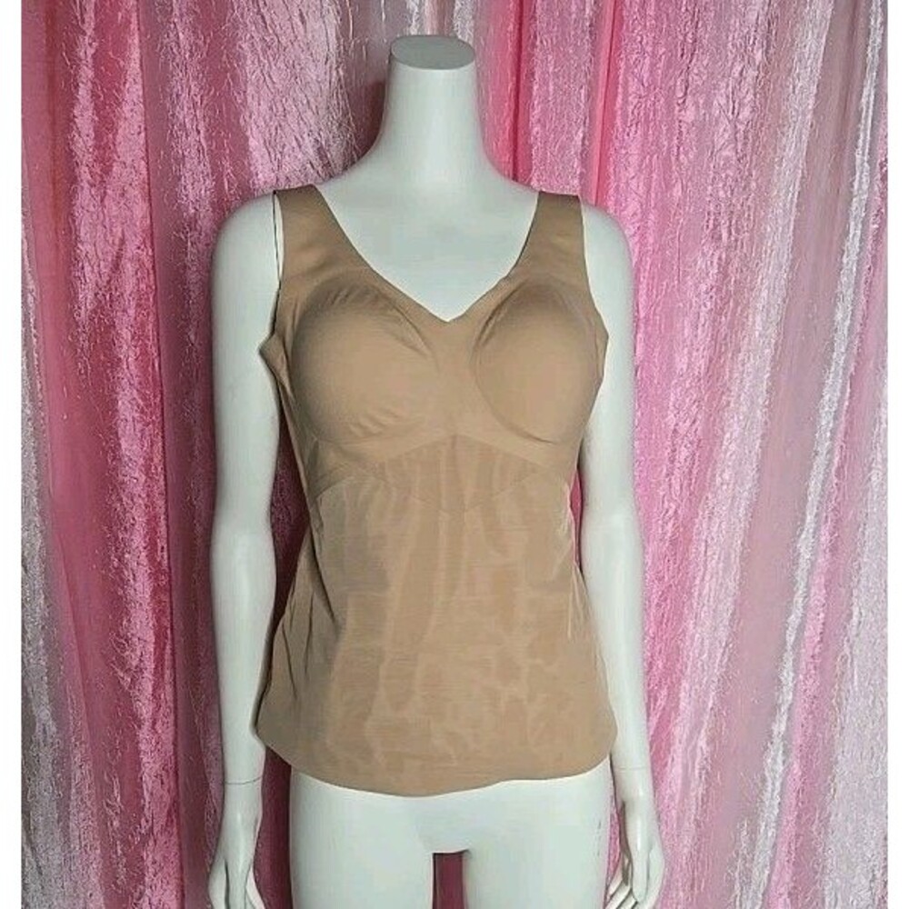 Honeylove Lift Wear Sand Beige Built In Cup Shapewear Cami Tank XL NWT